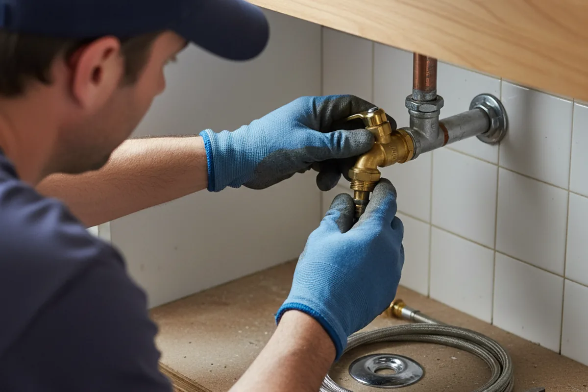 Shutoff valve and fitting work during Emergency Plumbing in Lanett